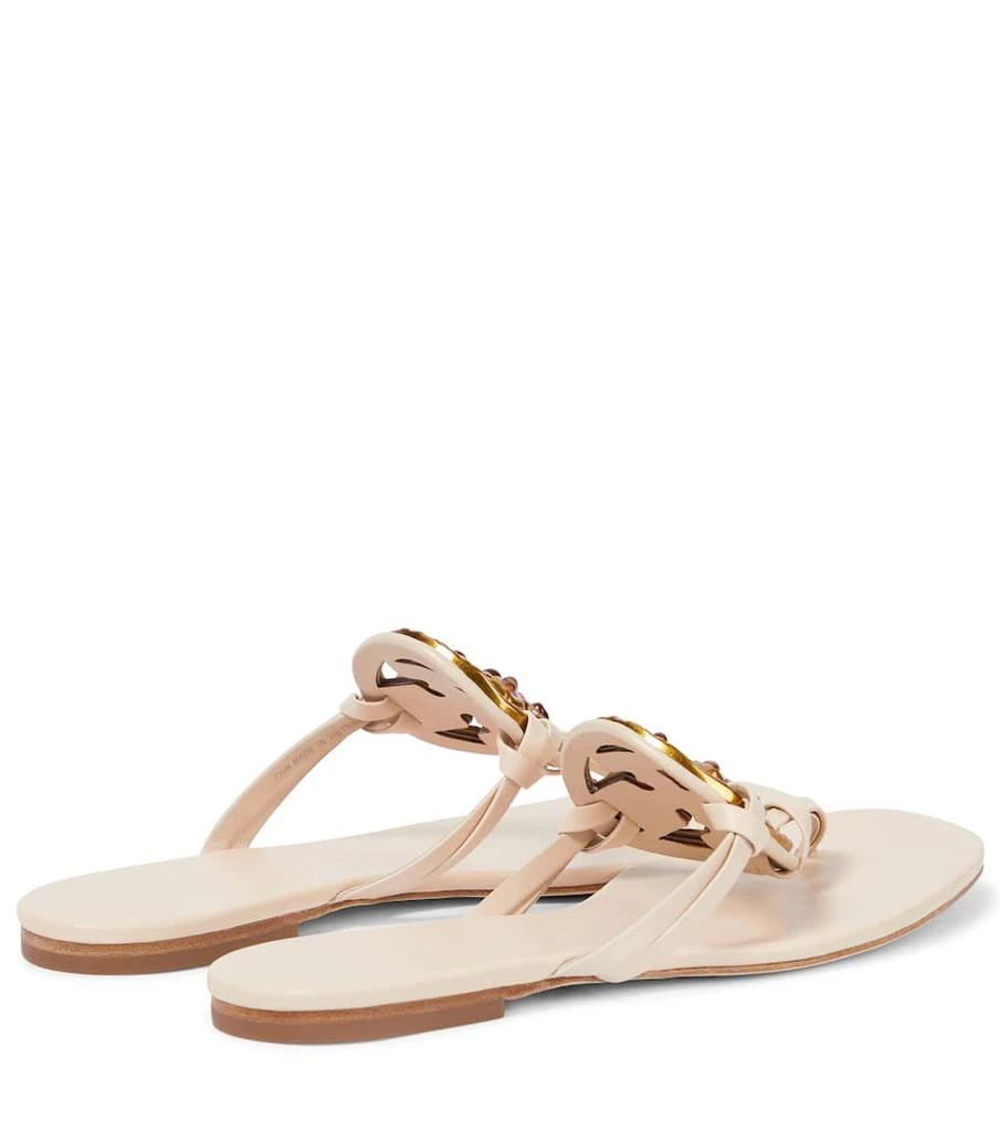 商品Tory Burch|Miller embellished leather sandals,价格¥1638,第3张图片详细描述