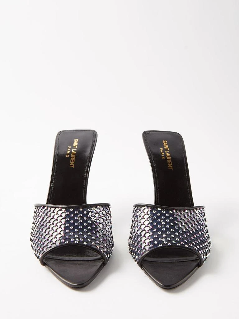 商品Yves Saint Laurent|Luz 95 crystal-embellished mules,价格¥11206,第4张图片详细描述