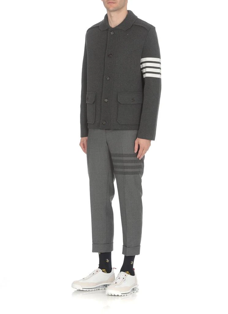 商品Thom Browne|Thom Browne 4-Bar Polo Collared Jacket,价格¥9501-¥12667,第2张图片详细描述