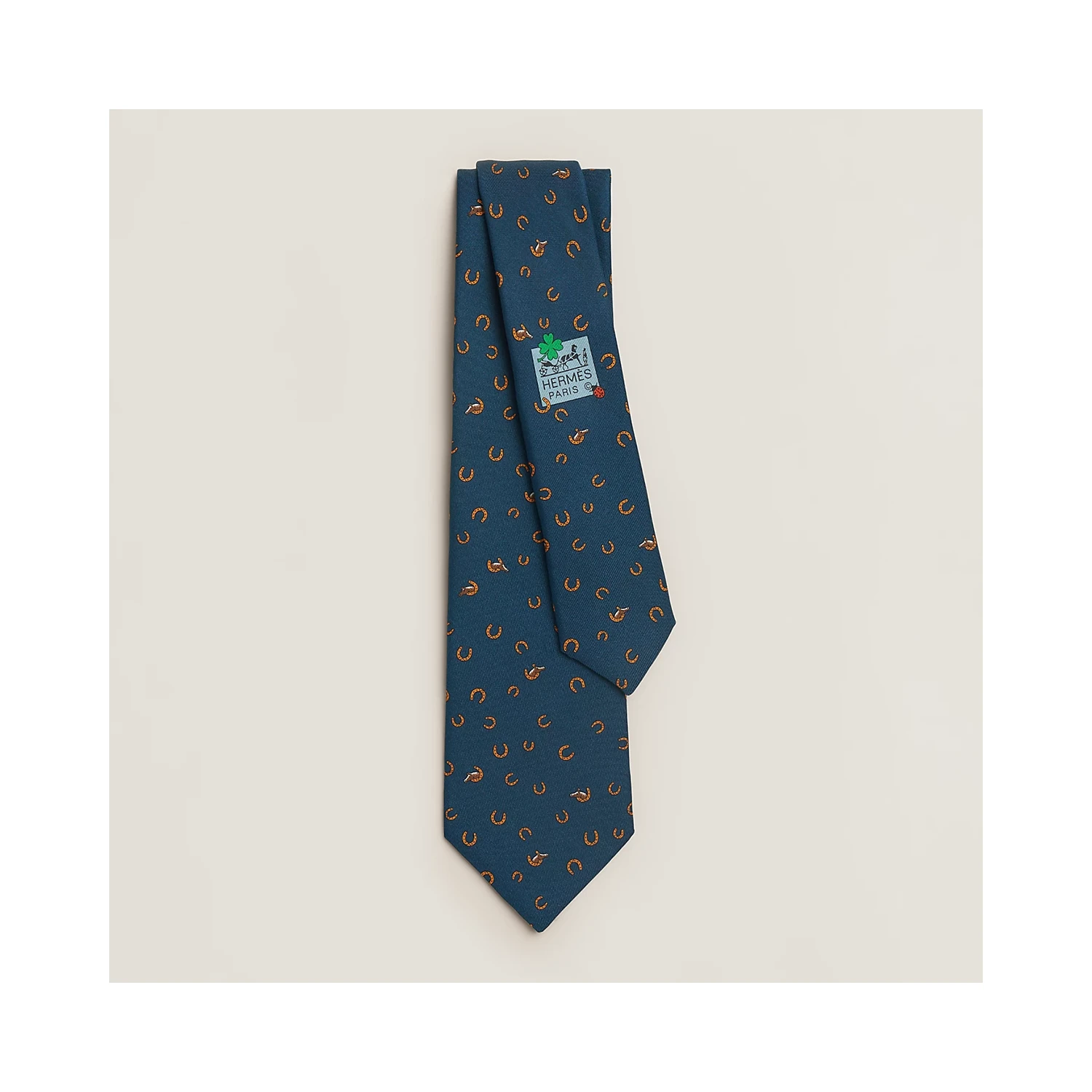 商品Hermes|【预售】 爱马仕 25春夏 男士 领带 Cravate Out of the box H006365T 01 ,价格¥3106,第1张图片