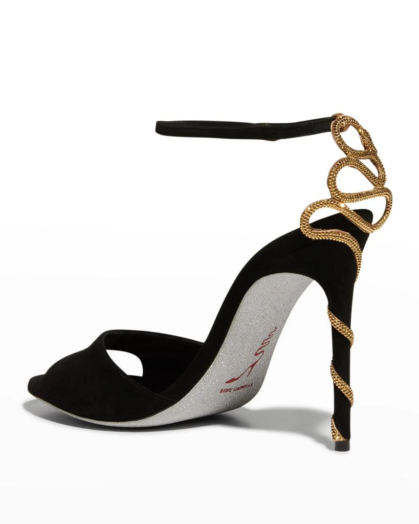 商品Rene Caovilla|Satin Embellished Snake Sandals,价格¥10240,第4张图片详细描述