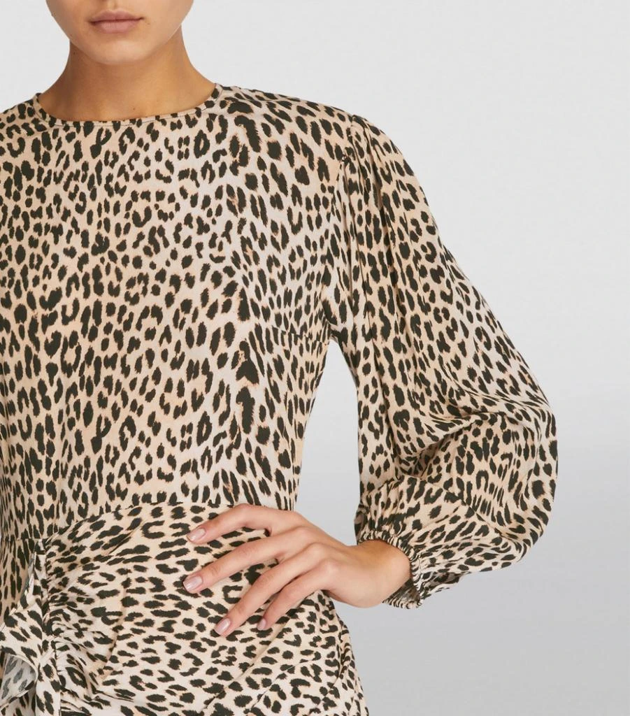 商品Maje|Leopard Print Ricata Mini Dress,价格¥3152,第4张图片详细描述