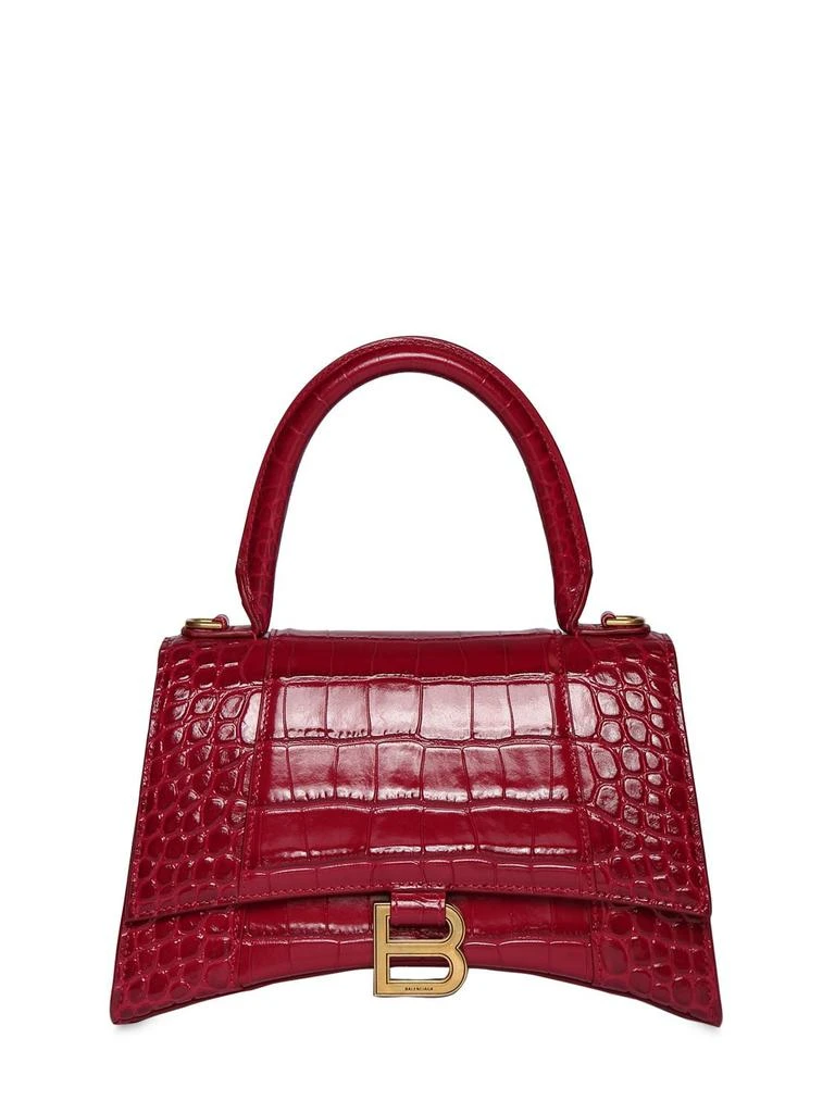 商品Balenciaga|Hourglass Croc Embossed Leather Bag,价格¥22997,第1张图片