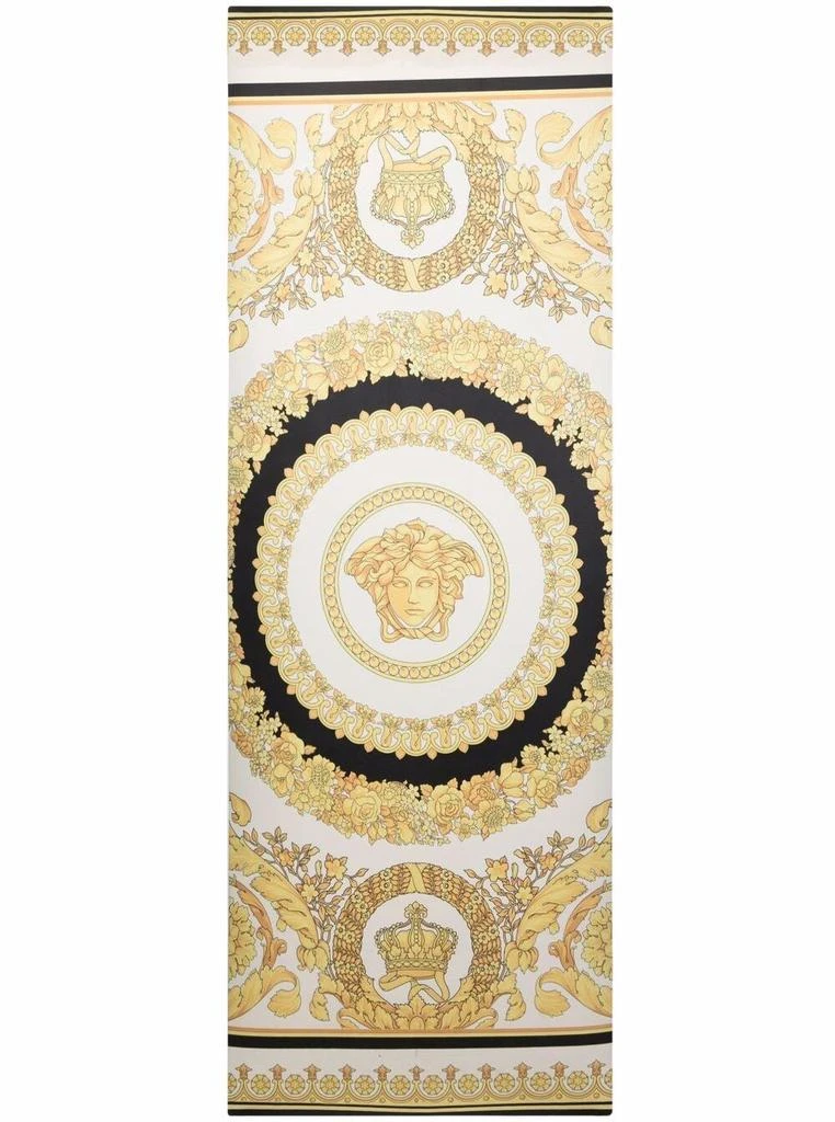 商品Versace|Black / White / Gold Rubber Yoga Mat With I Love Baroque Decoration,价格¥2435,第1张图片