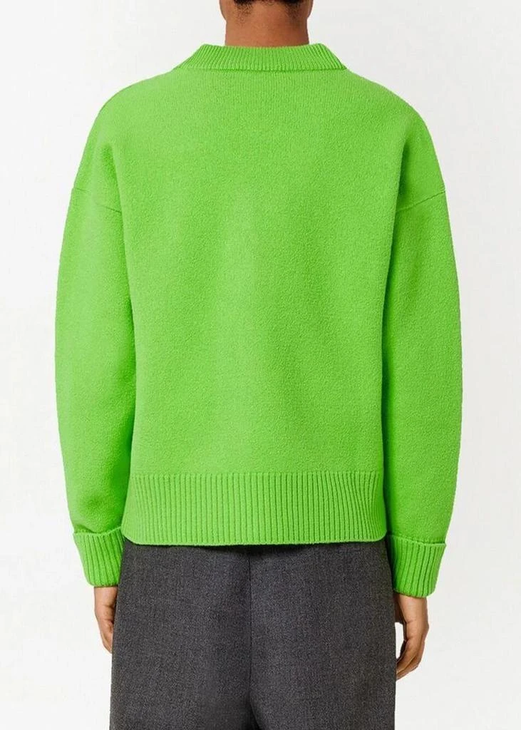 商品AMI|AMI Alexandre Mattiussi Green Ami De Coeur Cardigan,价格¥3778,第4张图片详细描述