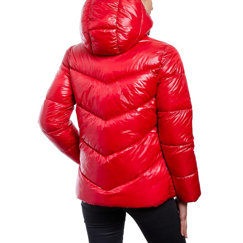 Women's Shine Hooded Puffer Coat商品第2张图片规格展示