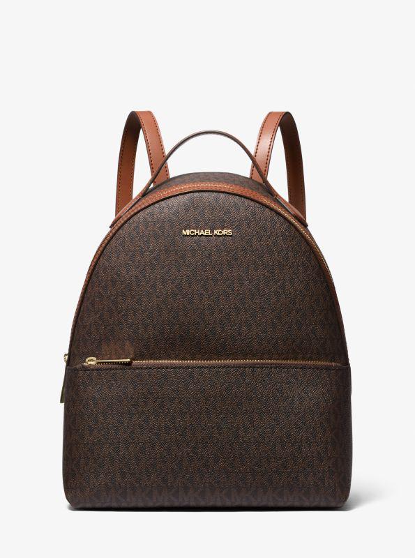 MICHAEL KORS　リュック　レザー　ブラウン　3424 Michael Kors Backpack. Brown. MK Logo All Over. | eBay