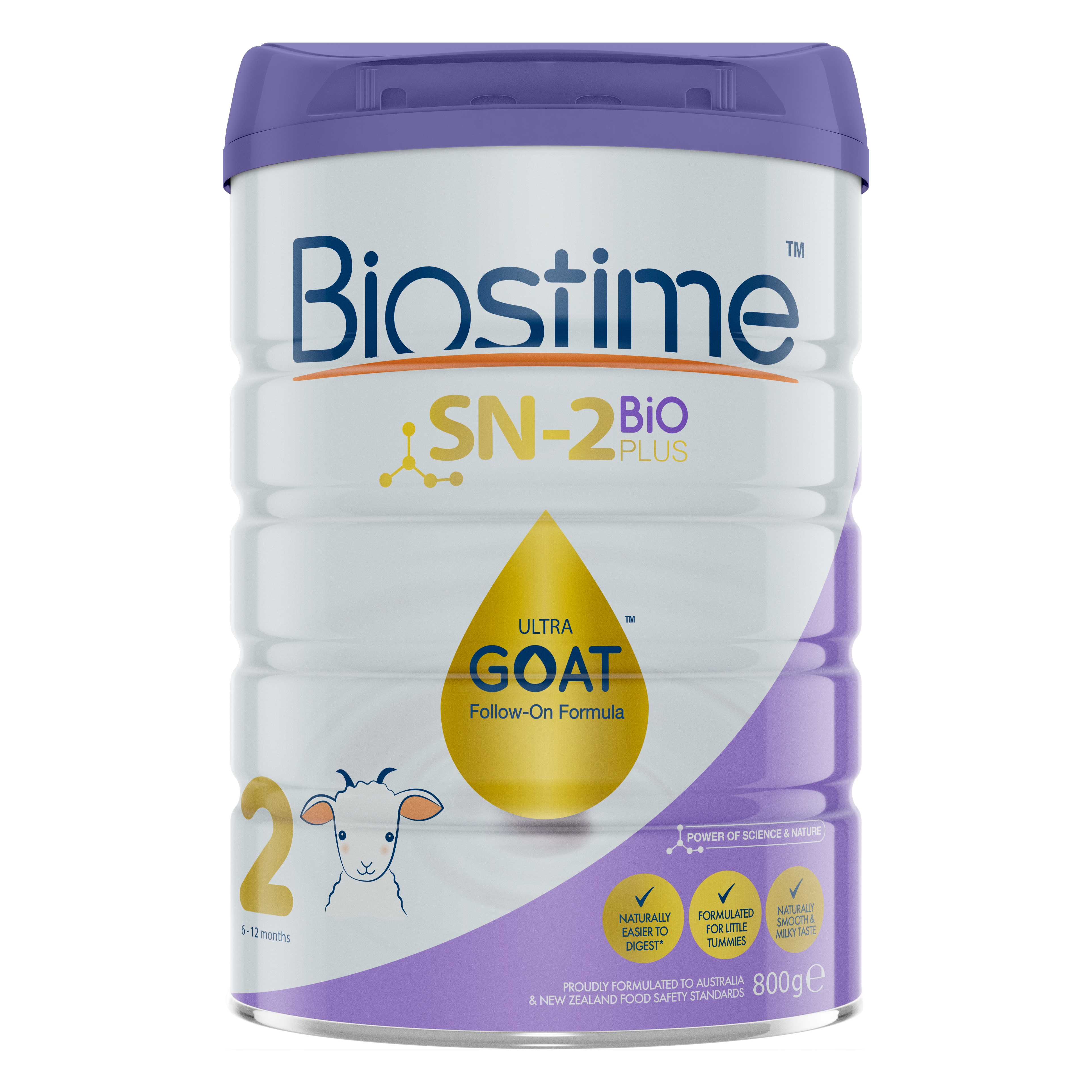 澳版Biostime合生元 婴幼儿羊奶粉 2段 800g/罐（澳洲直邮发货）商品第1张图片规格展示