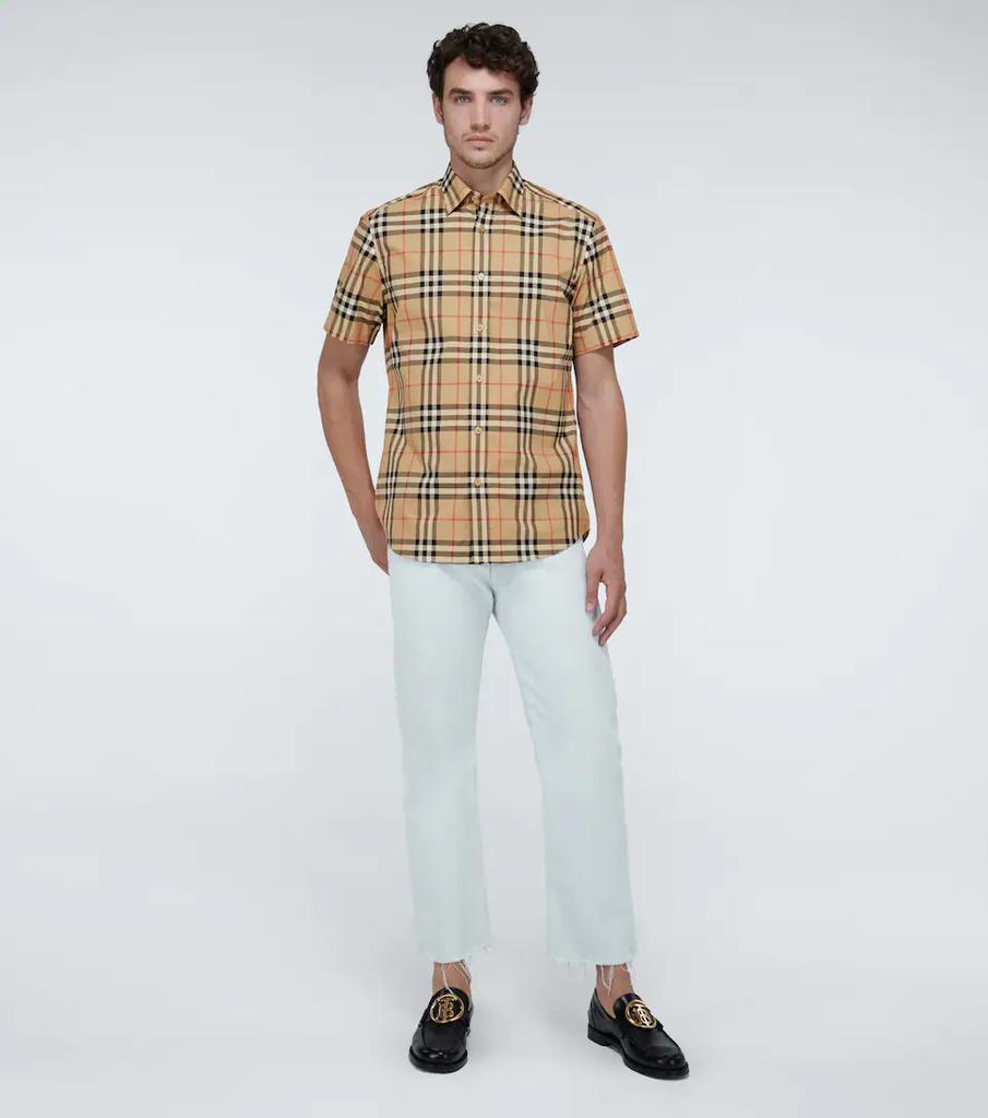 商品Burberry|Caxton格纹短袖衬衫,价格¥4216,第4张图片详细描述