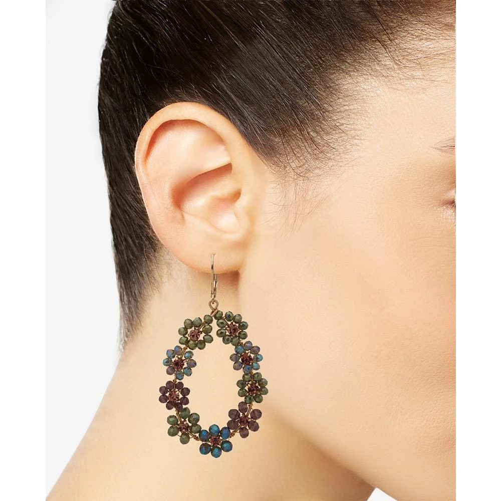 商品Lonna & Lilly|Gold-Tone Glass Flower Wreath Drop Earrings,价格¥253,第2张图片详细描述