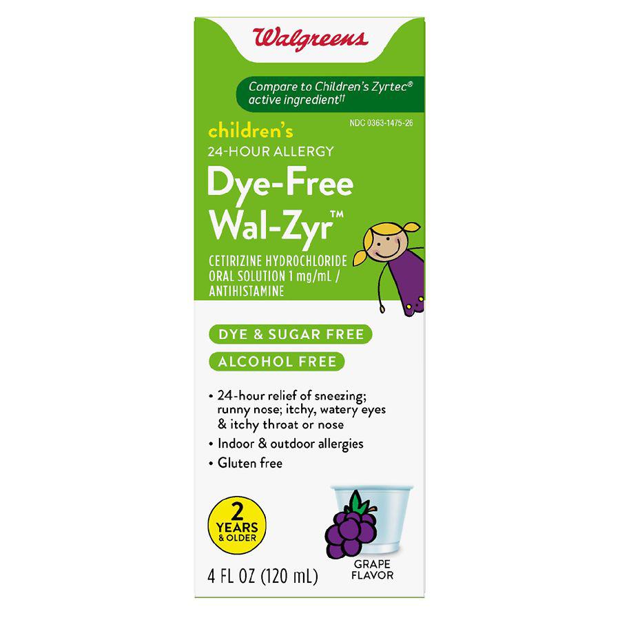 Wal-Zyr Liquid, Children's, Dye-Free Grape商品第1张图片规格展示