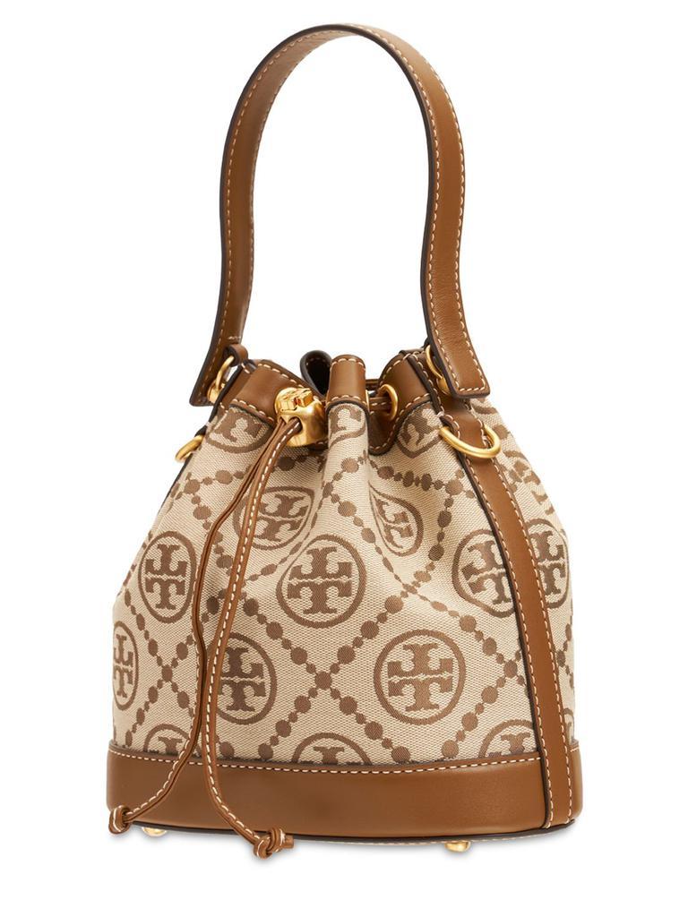 商品Tory Burch|Logo Monogram Jacquard Bucket Bag,价格¥5130,第5张图片详细描述