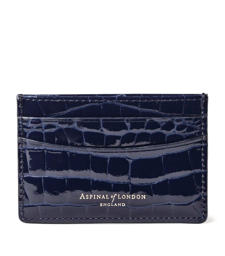 Croc-Embossed Slim Card Holder商品第2张图片规格展示