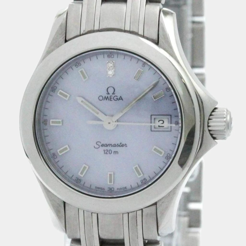商品[二手商品] Omega|Omega Blue Shell Stainless Steel Seamaster 2581.84 Quartz Women's Wristwatch 26 mm,价格¥9355,第1张图片