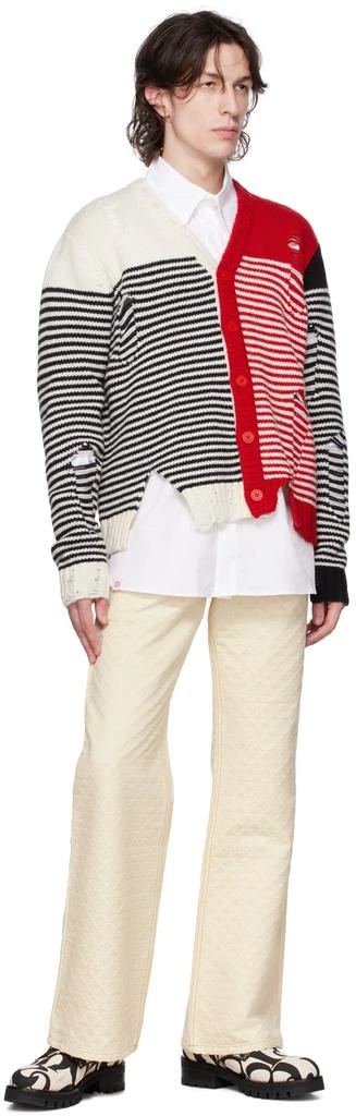 商品Charles Jeffrey Loverboy|White & Red Mega Shred Cardigan,价格¥2281,第4张图片详细描述