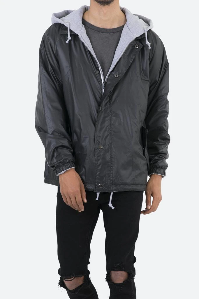 Hooded Coaches Jacket - Black/Grey 商品