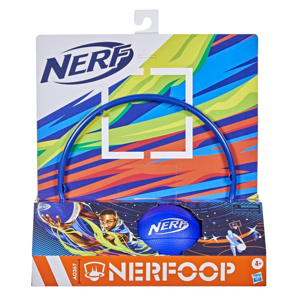 商品Nerf|NERF Nerfoop -- The Classic Mini Foam Basketball and Hoop -- Hooks On Doors -- Indoor and Outdoor Play -- A Favorite Since 1972,价格¥68,第2张图片详细描述