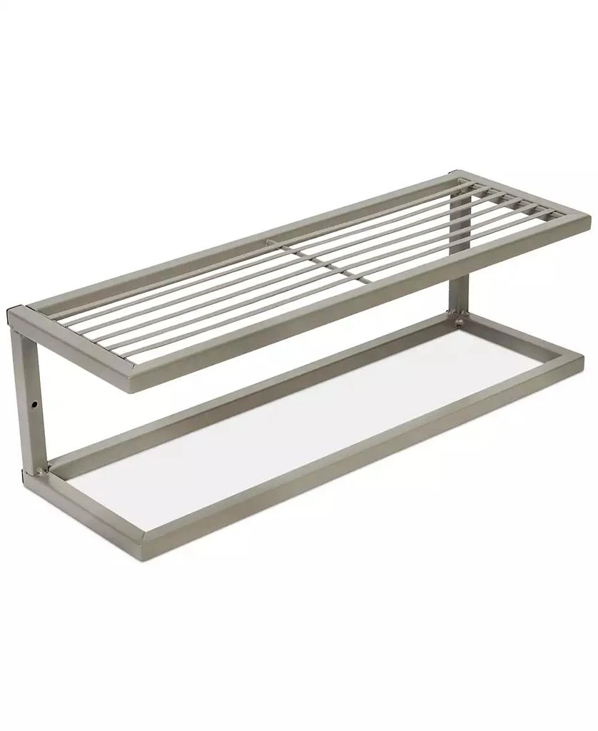 商品Honey Can Do|Steel Slatted Bathroom Shelf with Towel Bar,价格¥206,第2张图片详细描述