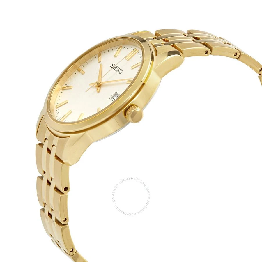 商品Seiko|Essential Quartz White Dial Yellow Gold-tone Men's Watch SUR404,价格¥842,第2张图片详细描述