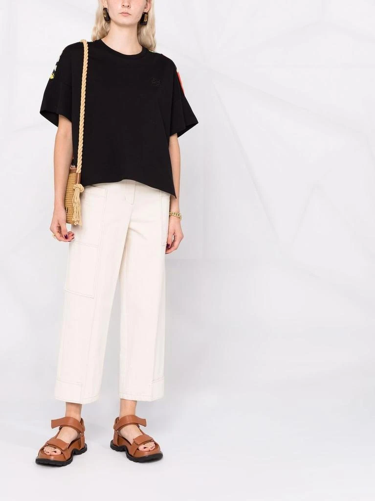 商品Loewe|LOEWE - Flowers Print Silk T-shirt,价格¥4573,第3张图片详细描述
