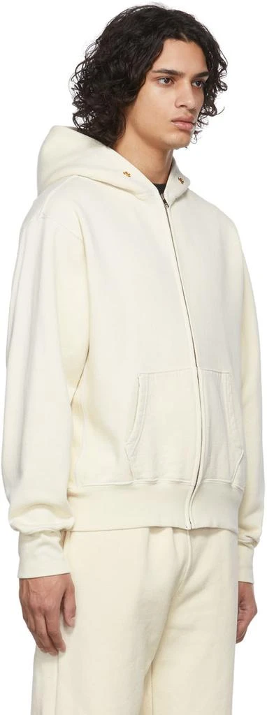 商品Les Tien|Off-White Cropped Zip-Up Hoodie,价格¥857,第2张图片详细描述