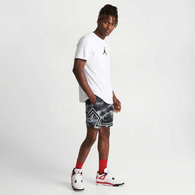 商品Jordan|Men's Jordan Dri-FIT Sport Mesh Graphic Print Diamond Basketball Shorts,价格¥113,第2张图片详细描述