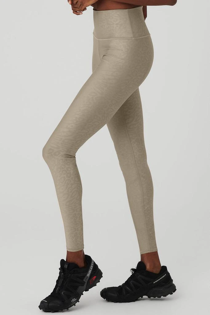 商品Alo|Airlift High-Waist Leopard Debossed Legging - Gravel,价格¥826,第4张图片详细描述