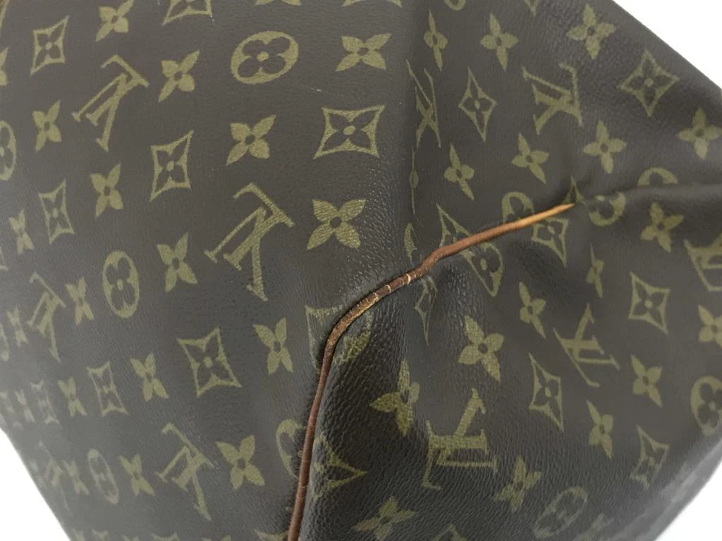 商品[二手商品] Louis Vuitton|Louis Vuitton Brown Monogram Canvas Leather Keepall 55 cm Duffle Bag Luggage,价格¥11076,第5张图片详细描述