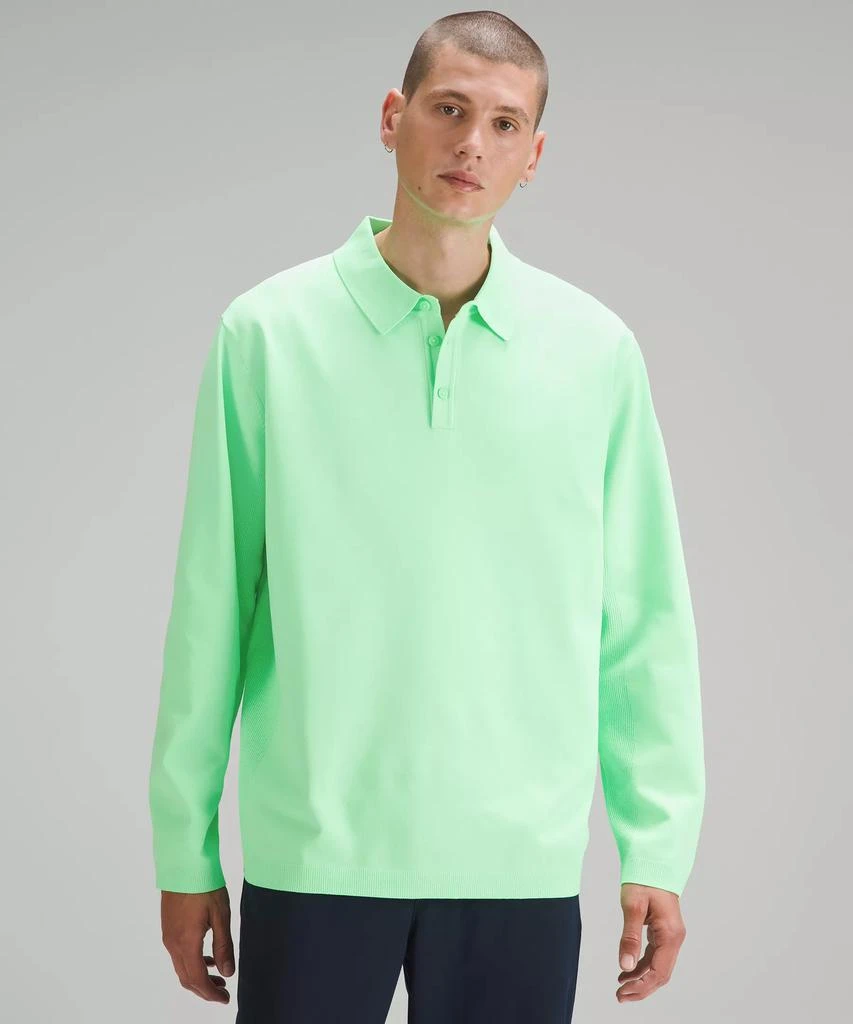 商品Lululemon|Lightweight Knit Long-Sleeve Polo Shirt,价格¥557,第3张图片详细描述