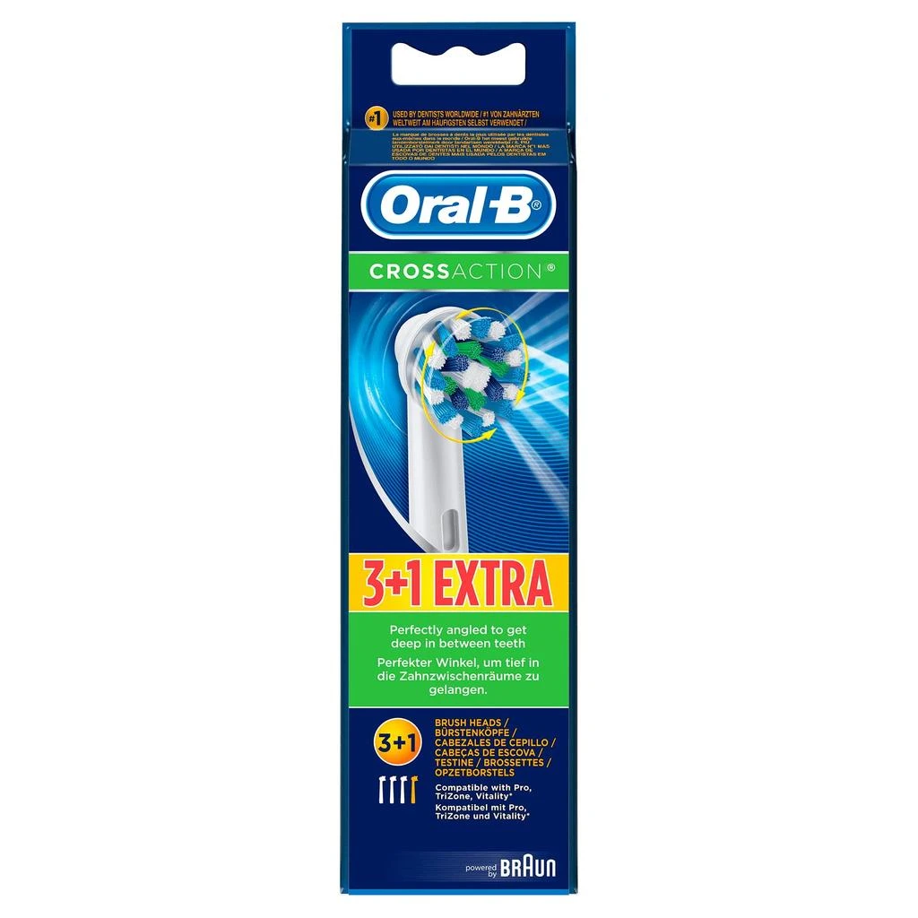 Oral B Cross Action Electric Toothbrush Replacement Brush Heads Refill, 4Count 商品