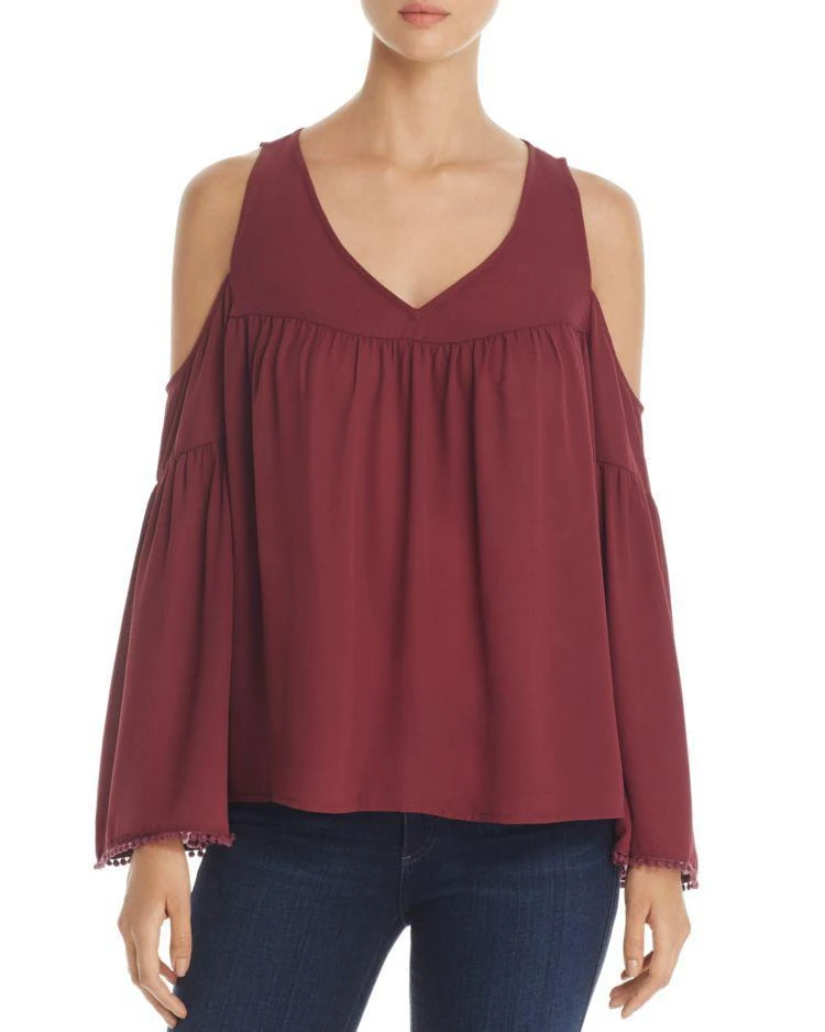 商品Finn & Grace|Cold Shoulder Bell Sleeve Top - 100% Exclusive,价格¥327,第1张图片