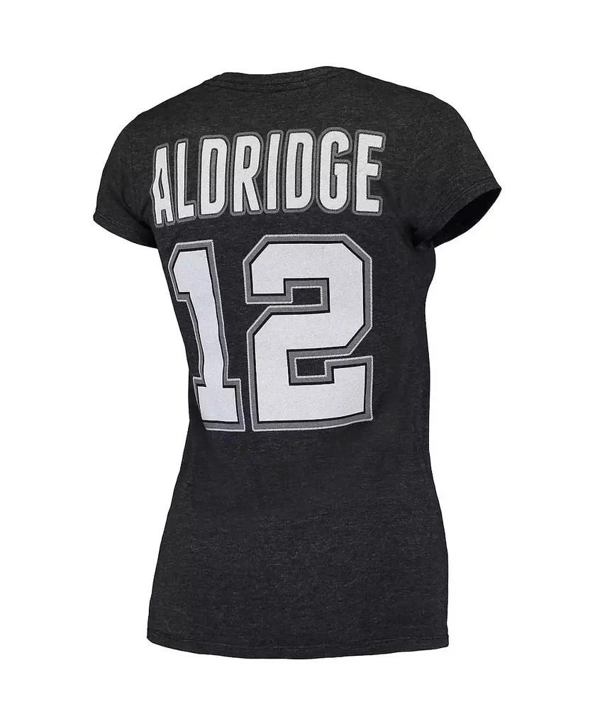 商品Adidas|Women's LaMarcus Aldridge Black San Antonio Spurs Name & Number T-shirt,价格¥211,第4张图片详细描述