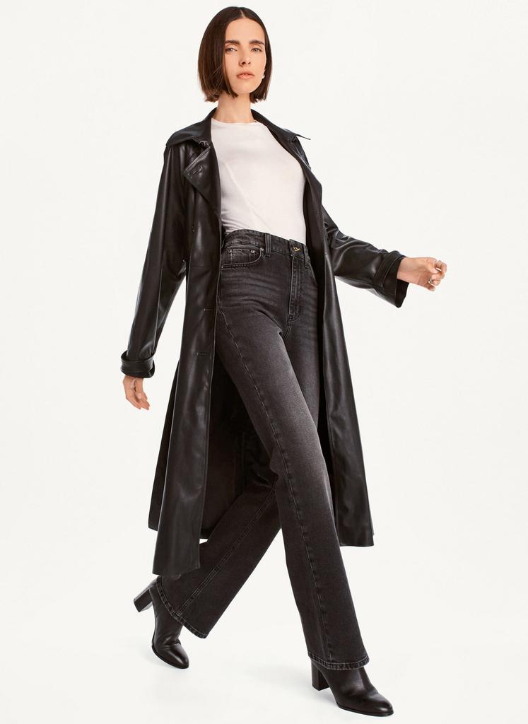 商品DKNY|Faux Leather Trench Coat,价格¥3704,第4张图片详细描述