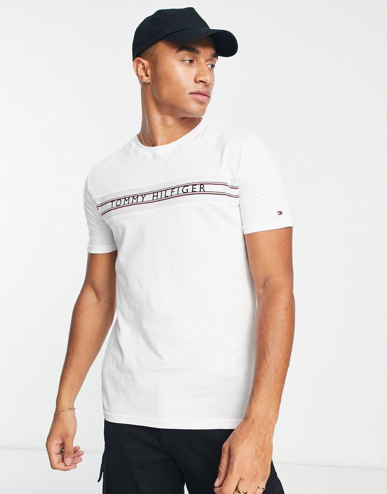 商品Tommy Hilfiger|Tommy Hilfiger classic loungewear t-shirt in white co-ord,价格¥305,第1张图片