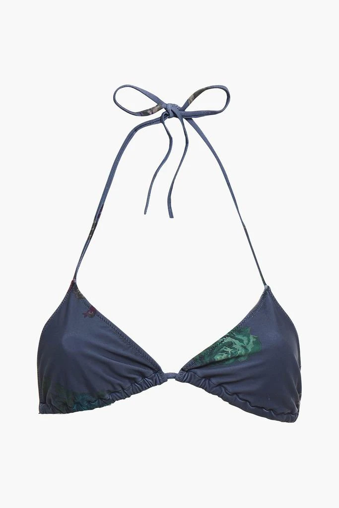 商品Ganni|Floral-print triangle bikini top,价格¥239,第3张图片详细描述