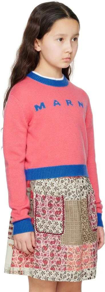 商品Marni|Kids Orange Colorblock Wool & Cashmere Sweater,价格¥795,第2张图片详细描述