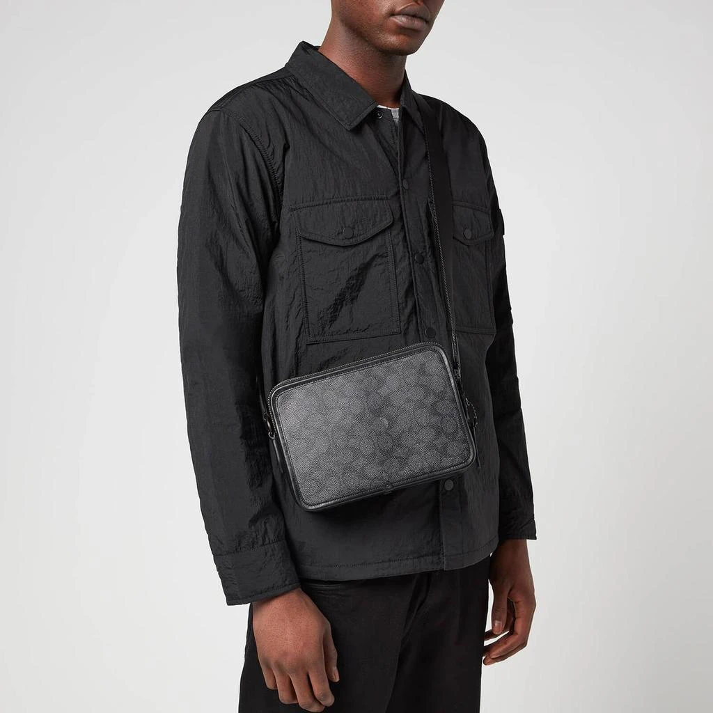 商品Coach|Coach Men's Charter Signature Coated Canvas Crossbody 24 Bag - Ji/Charcoal,价格¥3672,第2张图片详细描述