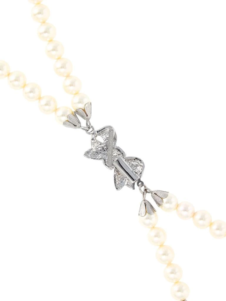 商品Alessandra Rich|Double Faux Pearl Necklace W/ Bow,价格¥3240,第3张图片详细描述