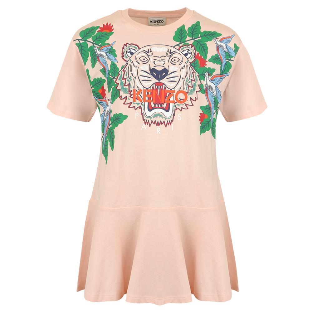商品Kenzo|Pink Cotton Tiger Dress,价格¥337-¥407,第1张图片