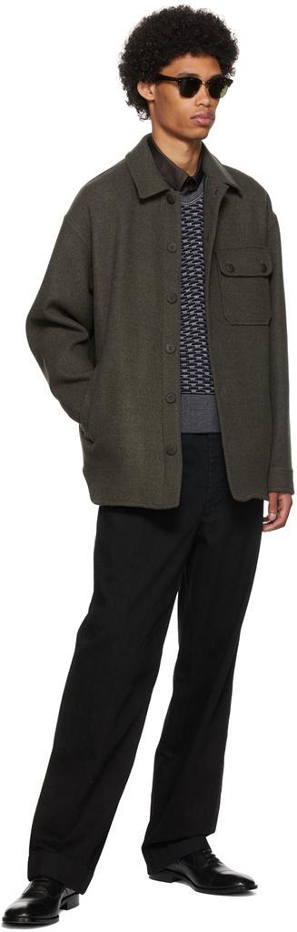 商品Giorgio Armani|Gray Virgin Wool Jacket,价格¥15739,第6张图片详细描述
