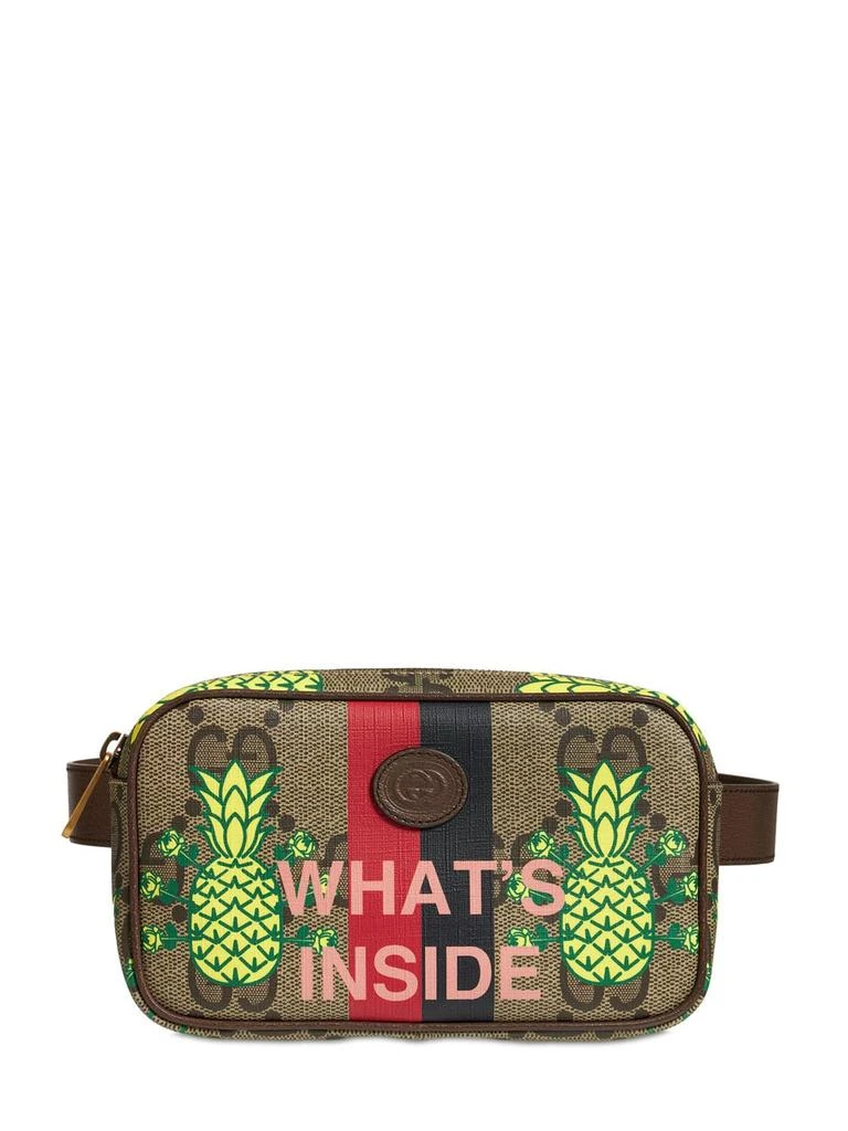 商品Gucci|Pineapple Print Gg Supreme Belt Bag,价格¥9667,第1张图片
