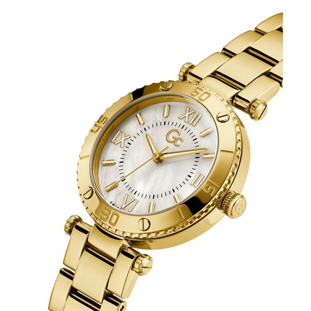 商品GUESS|Gc Muse Women's Swiss Gold-Tone Stainless Steel Bracelet Watch 34mm,价格¥2815,第6张图片详细描述