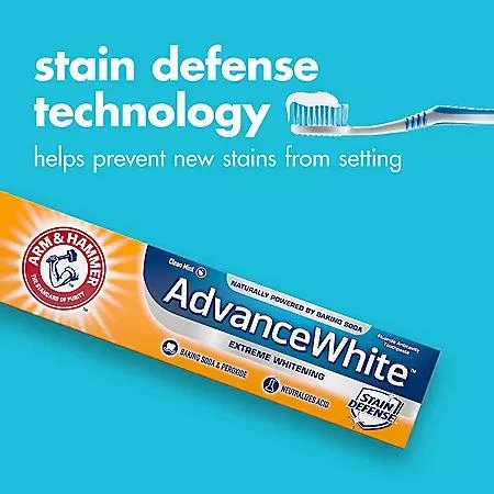 商品Arm & Hammer|Arm & Hammer Advance White Extreme Whitening Toothpaste (7.2 oz., 3 pk.),价格¥93,第3张图片详细描述