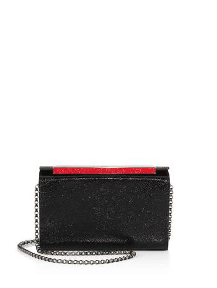 商品Christian Louboutin|Christian Louboutin - Vanite Small Leather Convertible Clutch,价格¥10881,第1张图片