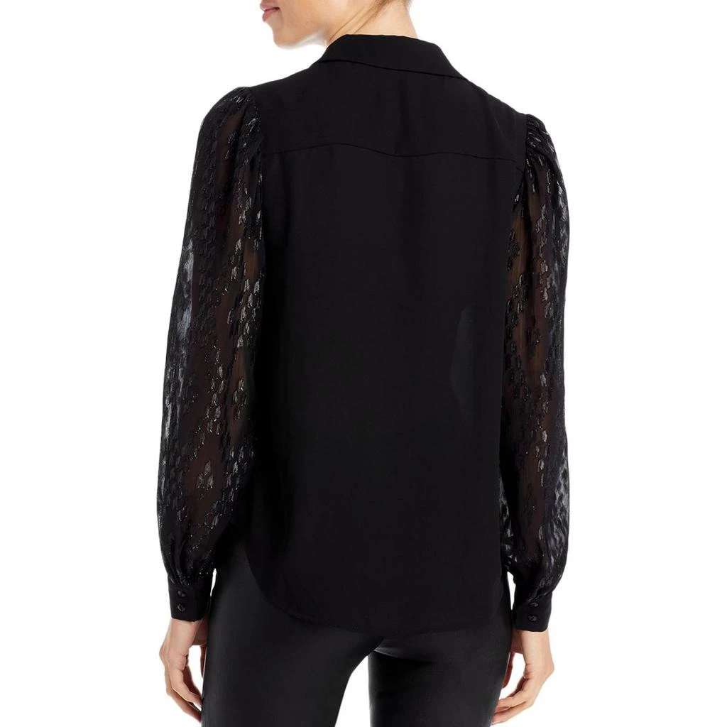 商品Tahari|T Tahari Womens Metallic Chiffon Blouse,价格¥107,第2张图片详细描述