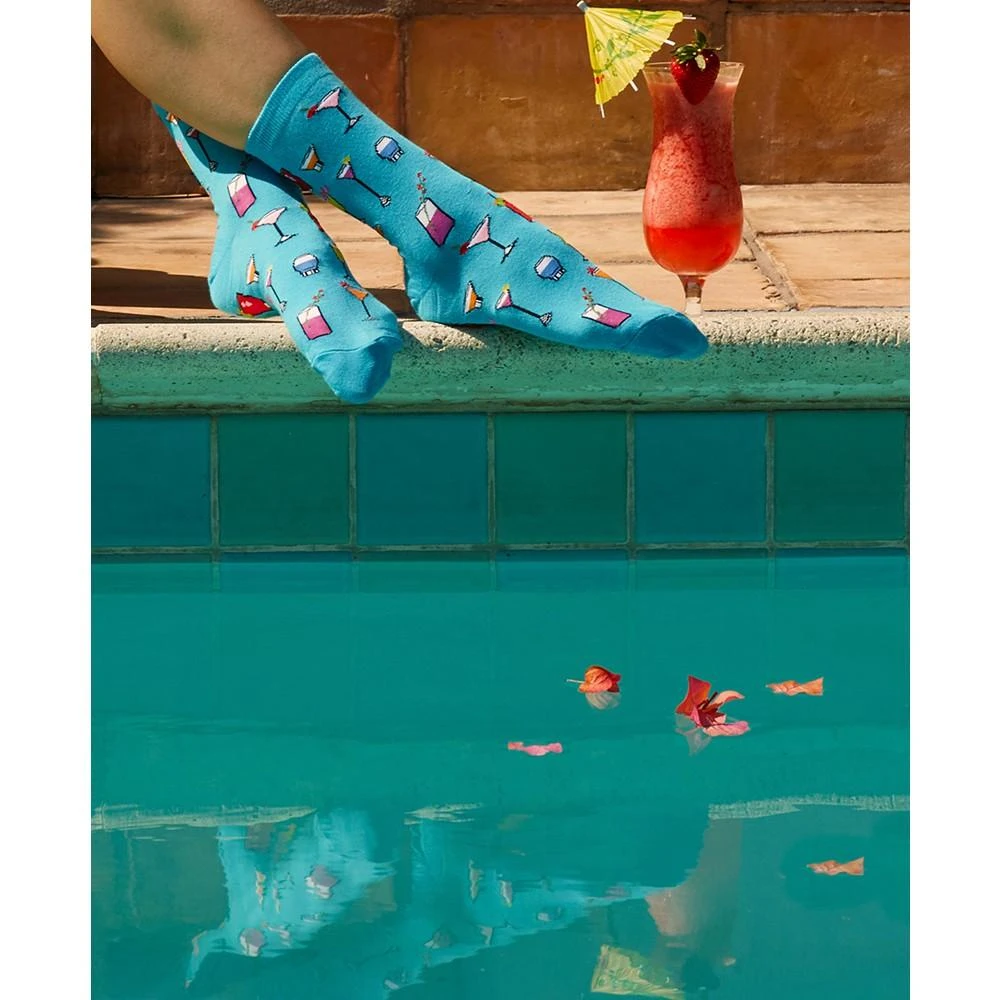 商品Hot Sox|鸡尾酒饮料袜子Hot Sox Women's Tropical Drinks Trouser Socks,价格¥67,第2张图片详细描述