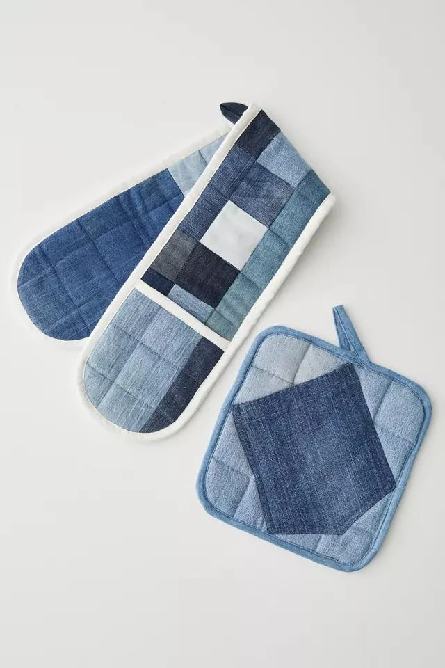 商品Urban Outfitters|Denim Double Oven Mitt,价格¥150,第4张图片详细描述