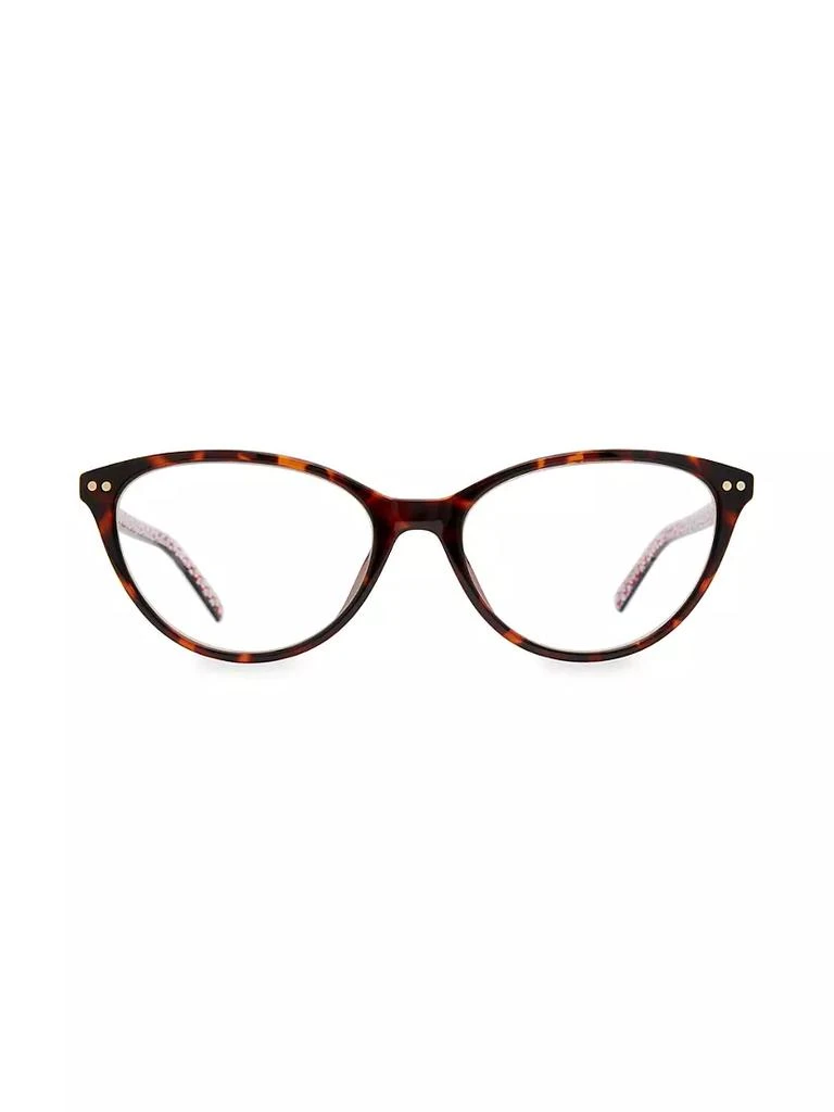 商品Kate Spade|Roanne 54MM Cat Eye Blue Block Eyeglasses,价格¥515,第1张图片