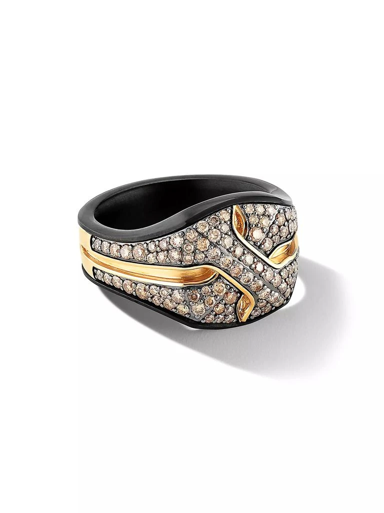 商品David Yurman|Armory Signet Ring in Black Titanium,价格¥38584,第1张图片