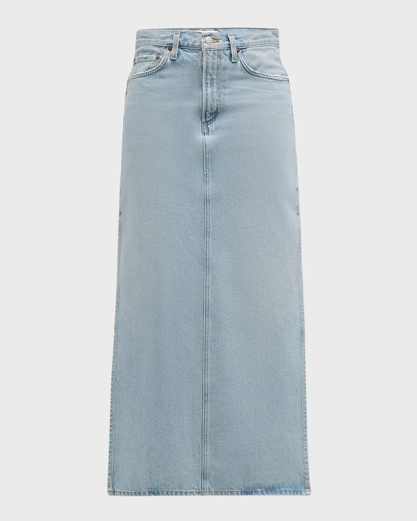 商品AGOLDE|Astrid Slice Denim Maxi Skirt,价格¥969,第1张图片